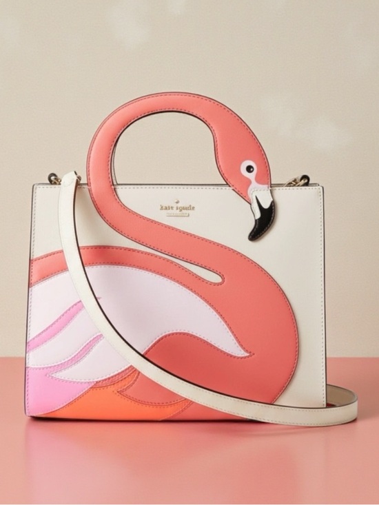 kate spade Handbags - Kate Spade Flamingo Satchel NWT Pink White Novelty Tote w/ Dust Bag